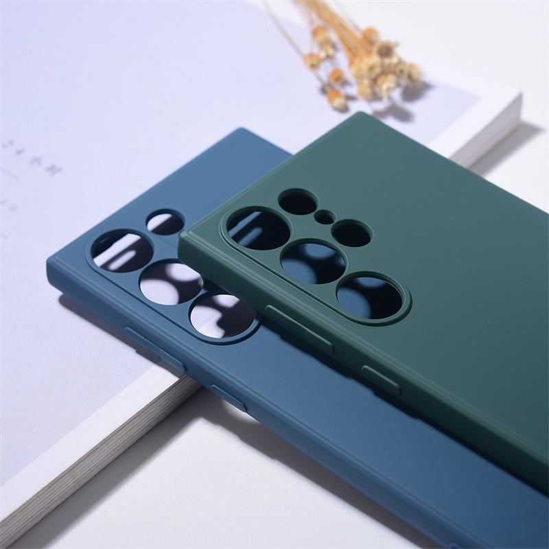 Samsung S24 S23 S22 Ultra Case Liquid Silicone Soft-Touch Shell For ...