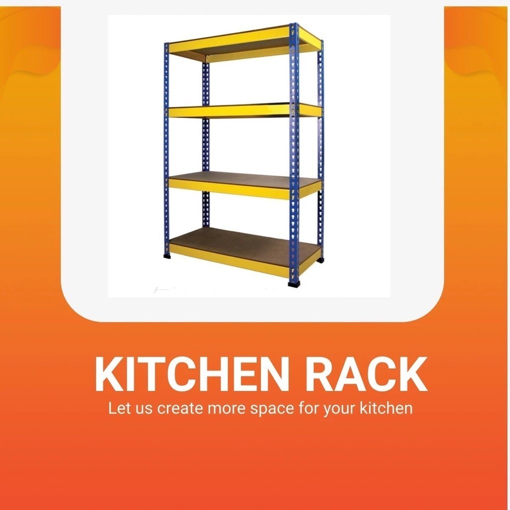 RoyaIRack【Free Shipping】Heavy Duty BoItIess Rack Rak Besi Rak Dapur ...