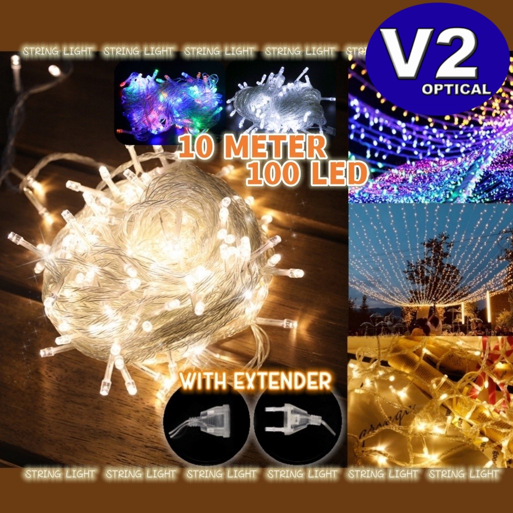 100 LED 10M Extendable Twinkle Starry Fairy String Decor Lights ...