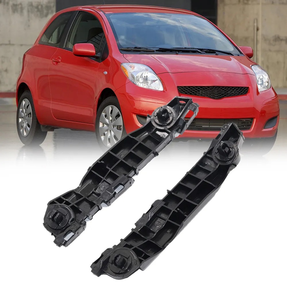 Front Left Right Plastic Bumper Bracket Set For Toyota Yaris Hatchback ...
