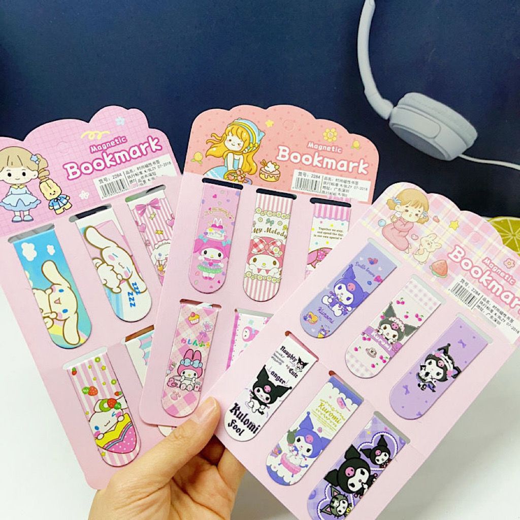Tiktok explosion 24 bookmarks creative cartoon cute sanliou