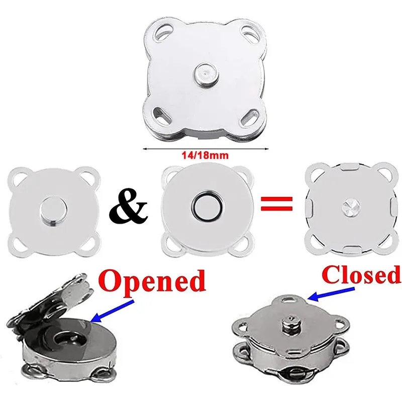 14/18mm Adsorption Buttons /DIY Sewing Adsorption Snaps / Purse Clasp ...
