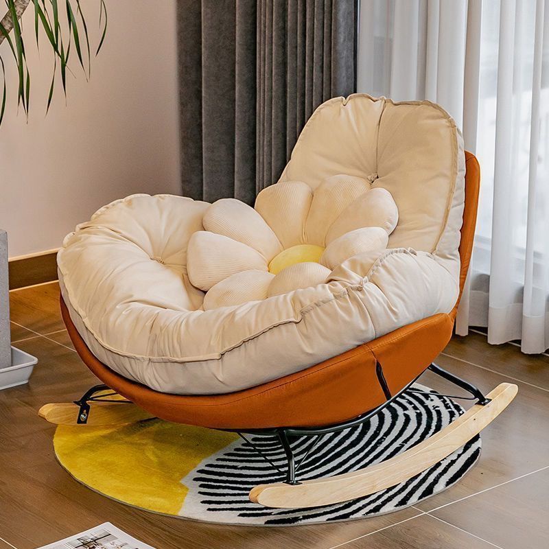 『Free Shipping』Nordic style single rocking chair lazy sofa balcony ...