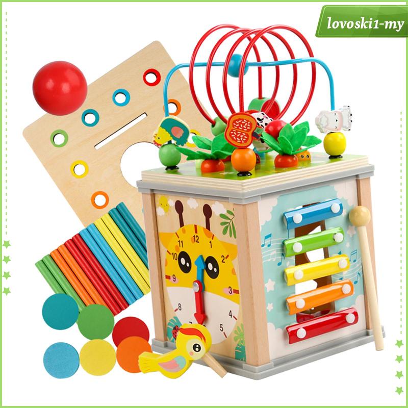[LovoskibcMY] Wooden Activity Center Multipurpose Wooden Activity Busy