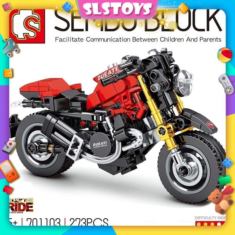SLSTOYS Sembo 701103 Enjoy The Ride Bike Motor Techinque Ducatti 1200 ...