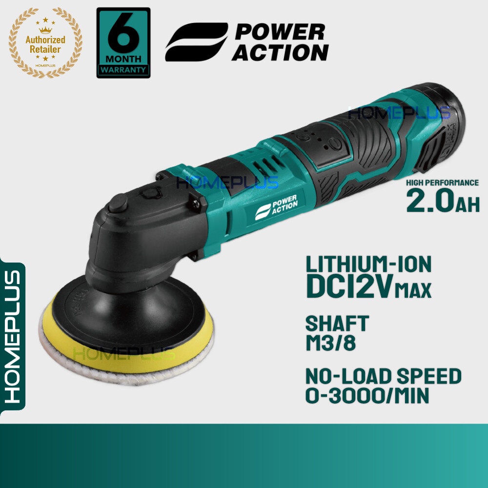 Homeplus Power Action CP120 Cordless Car Polisher Machine 3 inch