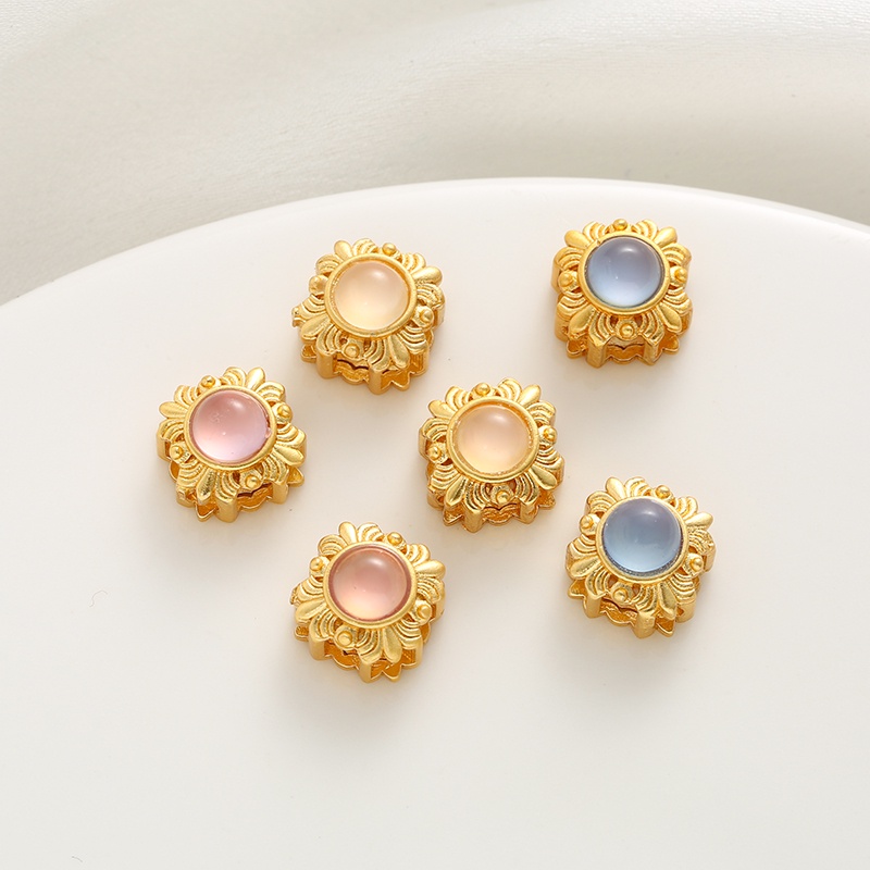 Spacer Beads Beads Ancient Method GoldClad GoldPlated Imitation Gems