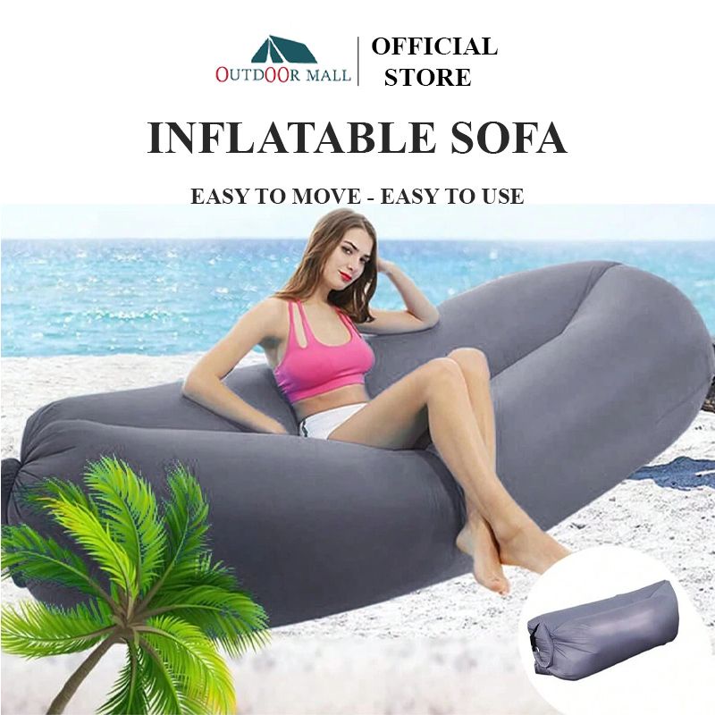 Camping inflatable lazy sofa outdoor lazy bag ultralight beach camping ...