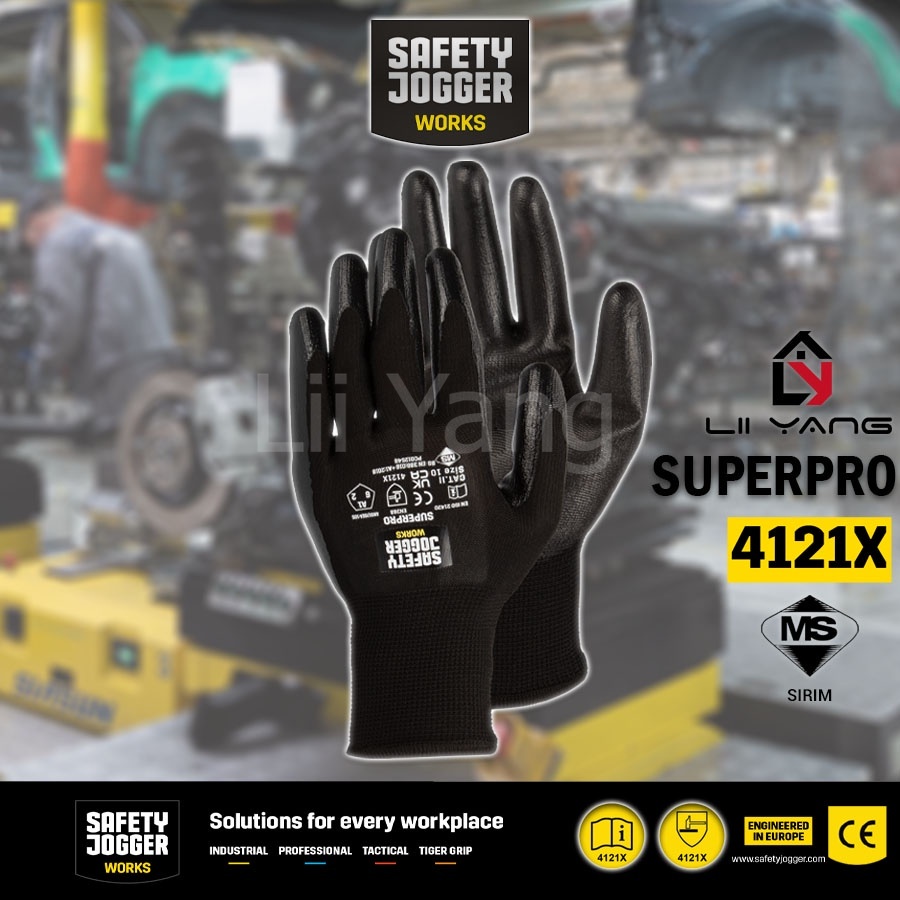 [ORIGINAL] SAFETY JOGGER SUPERPRO GLOVE 4121X polyester safety gloves