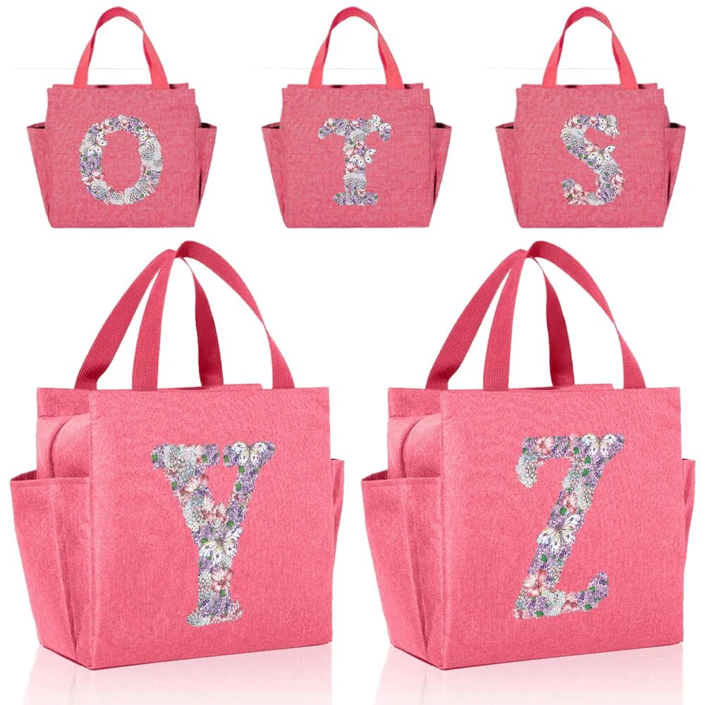 LUNCH BOX Insulated Lunch Bag - RIBBON FLORAL PINK main image 0