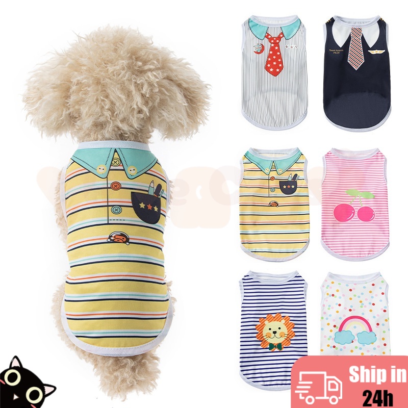 Dog Clothes Pet Cute Cartoon Pet Vest Factory Direct Sales