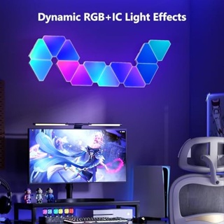 RGB WIFI APP Bluetooth LED Hexagon Indoor Atmosphere Wall Lamps For  Computer Game Bedroom Decoration LED Quantum Night Light