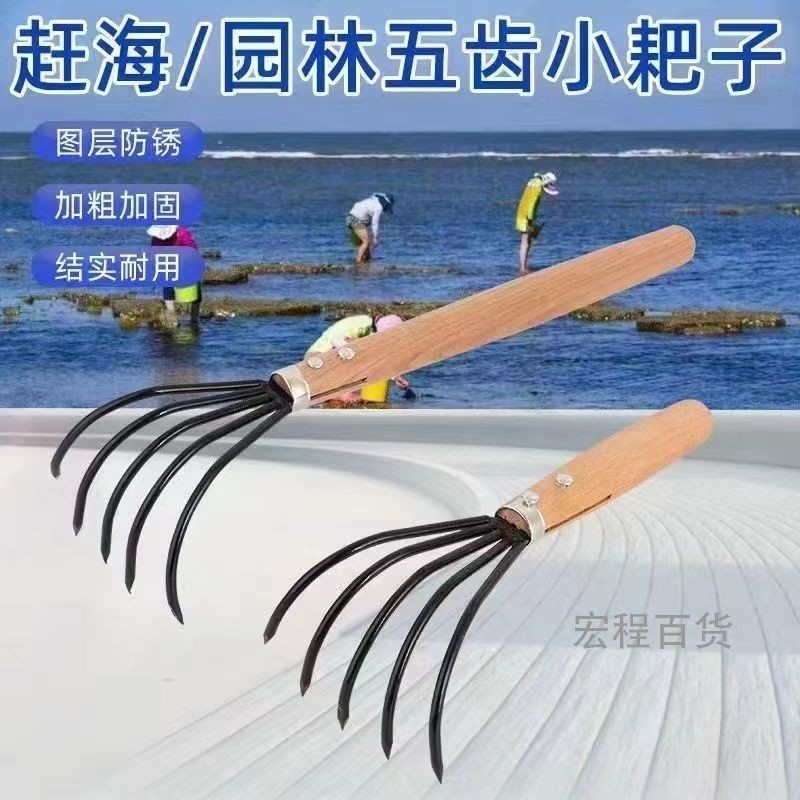 Loosening Rake Grass Rake Fallen Leaf Rake Five-Claw Rake Gardening ...