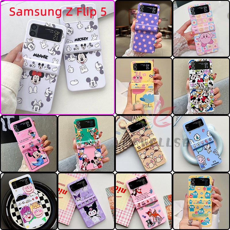 Funny Candy Color Cartoon Printed Phone Casing Samsung Galaxy Z Flip 5 3 In 1 Full Hinge