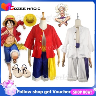 Anime Costume One Piece Wano Country Monkey D. Luffy Cosplay Kimono For Man  Adults Red Cardigan Halloween Costumes