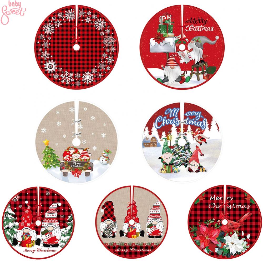 Snowy White Christmas Tree Skirt 90CM Ideal for Real or Artificial