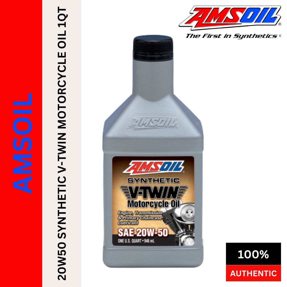 Original AMSOIL 20W50 SYNTHETIC V-TWIN MOTORCYCLE OIL 1QT | Shopee Malaysia