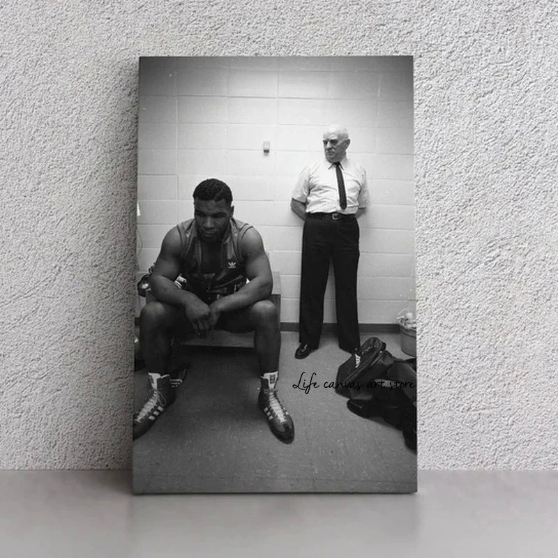 Young Mike Tyson and His Coach Cus D'Amato Before His First Pro Fight ...