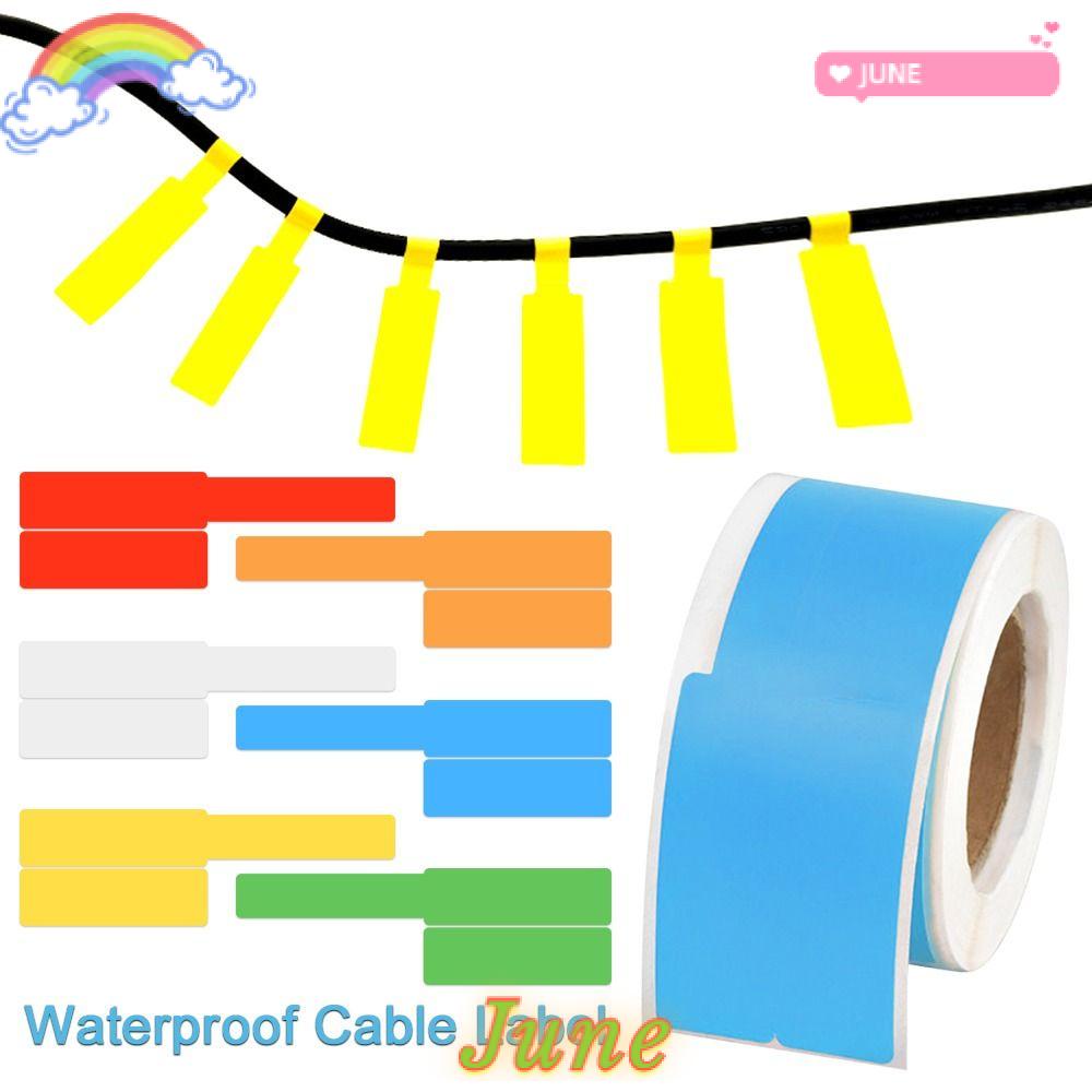 JUNE1 100pcs Cable Labels Waterproof Wiring Accessories Label Laser