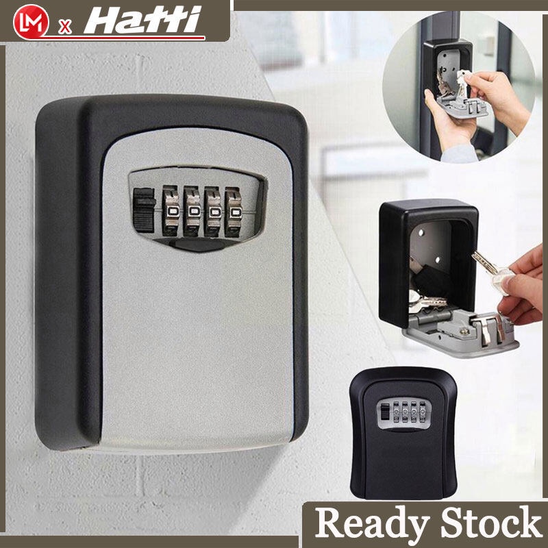 Wall Mount Key Safe Box Numbering Lock Key Storage Lock Box 4 Digits