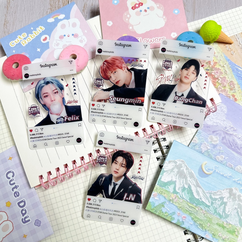 8pcs/set STRAY KIDS SKZ HOP 5-STAR New Album Photocards PVC INS Cards ...