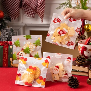 10pcs, Christmas Square Self-sealing Zipper Bags For Handmade Cookies,  Snowflake Pastries, Baking Packaging Bags And Storage Bags, Christmas  Decoratio