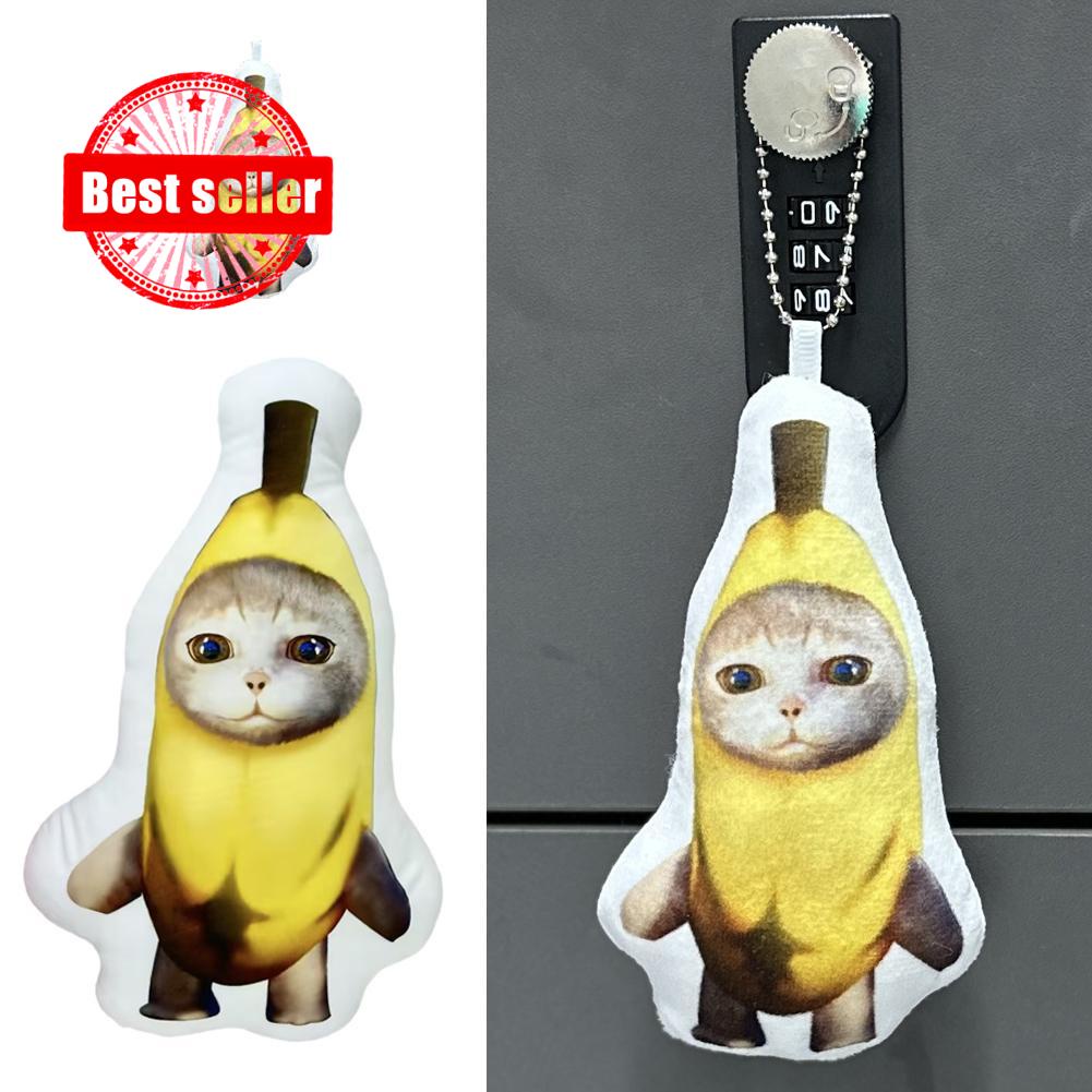 Cute Cartoon Banana Cat Crying Plush Toy Funny Banana Stuffed Cat