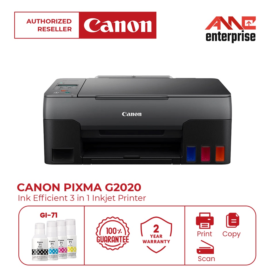 CANON PIXMA G2020 Ink Efficient 3 In 1 Inkjet Printer | Shopee Malaysia