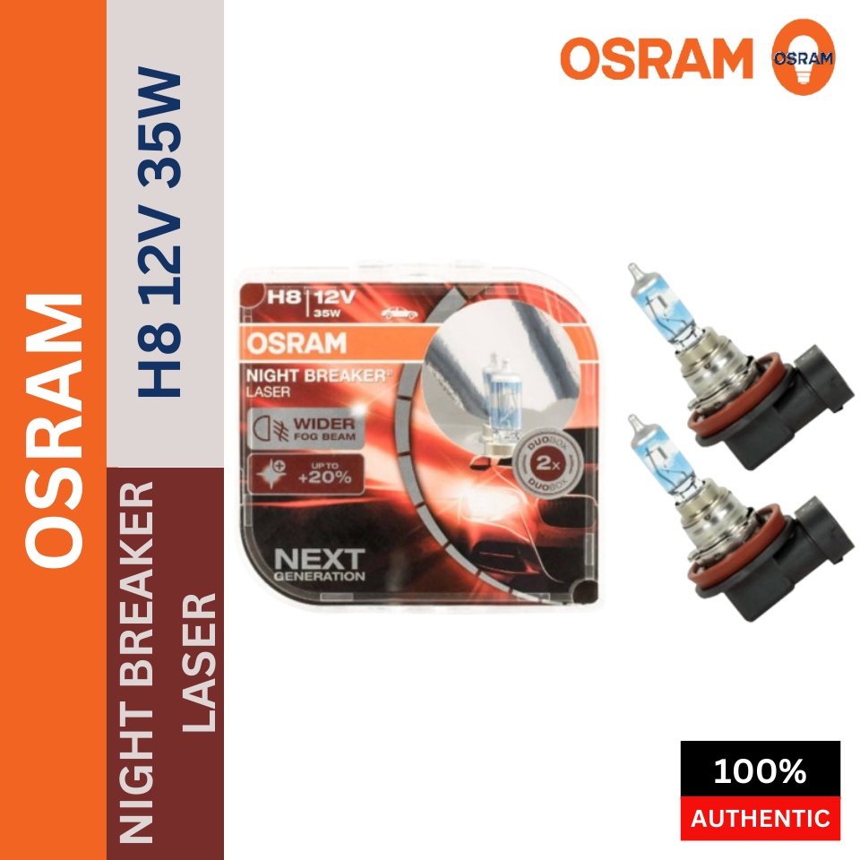 64212NL-HCB Osram Night Breaker Laser H8 12V 35W Set +150% Brightness