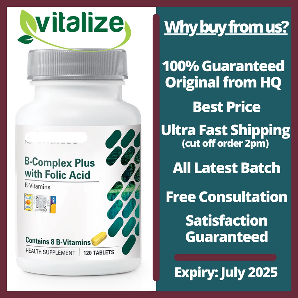 B-Complex Plus with Folic Acid  Complete With all Eight Bs