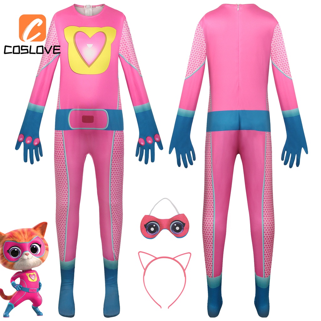 Super Kitties Cosplay Full Set Costume Suit For Kids Pink Color ...
