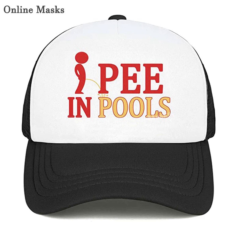 Classic Funny Swimming I Pee In Pools Trucker Hat for Men Women