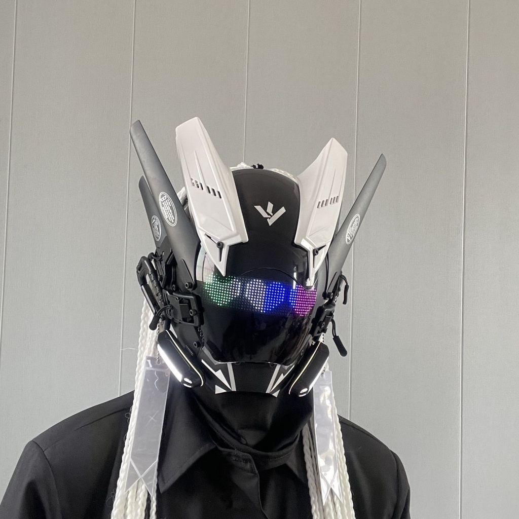 Cyberpunk Mask Headgear Custom Pattern Custom Expression cosplay Party ...