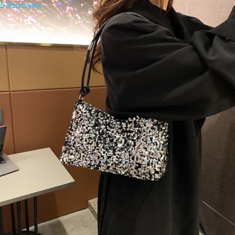 DWAYNE Sequins Crossbody Bags, Phone Bag Korean Style Sequins Shoulder ...