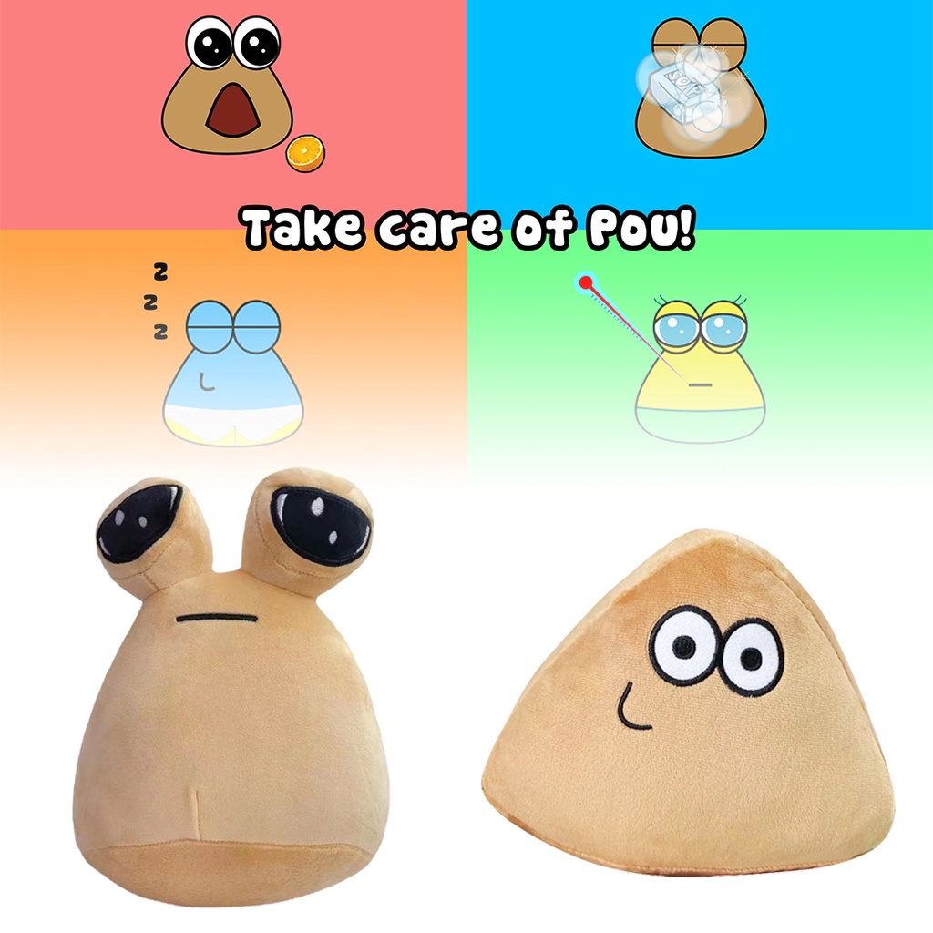 20-22cm My Pet Alien Pou Plush Toy Stuffed Kawaii Alien Game Doll Cute  Animal Po