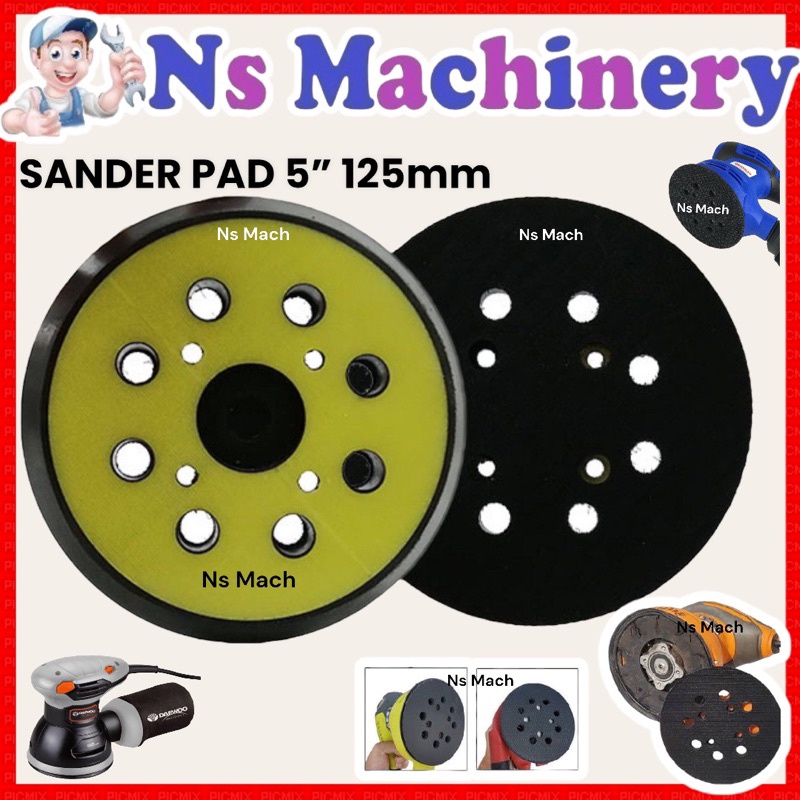 Orbital Sander Replacemet Pad For Daewoo Sander Machine/5” Random