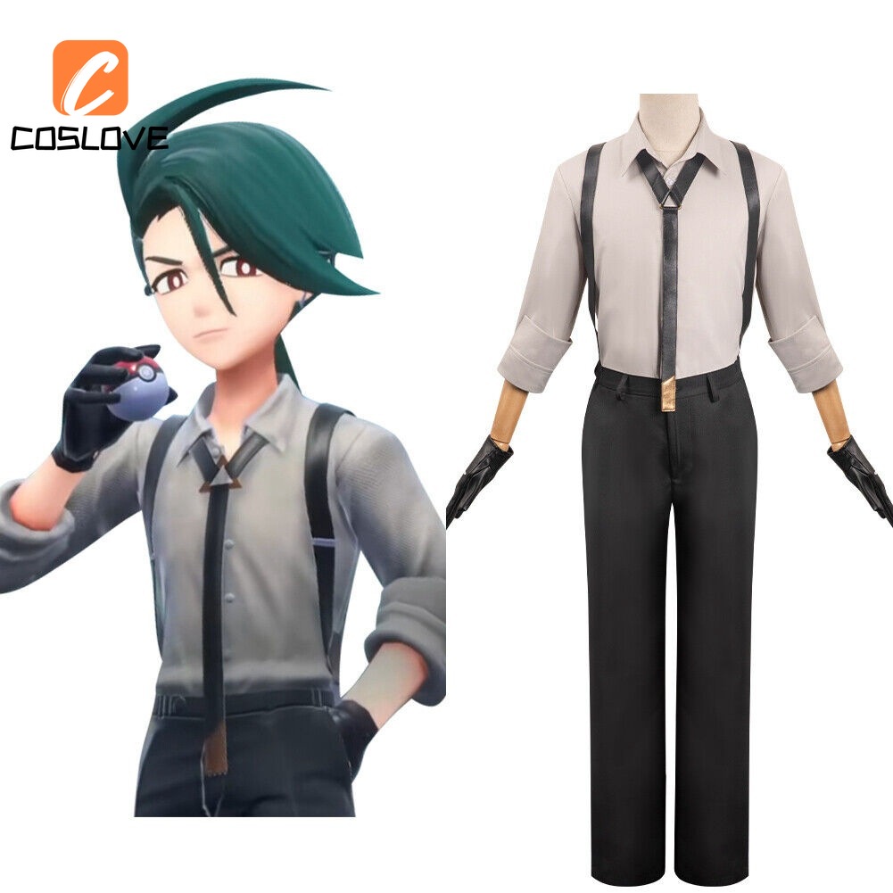 Anime Game Pokemon Scarlet and Violet Rika Cosplay Full Set Costume ...