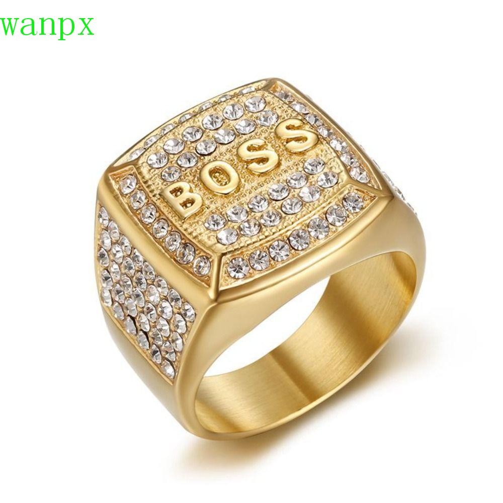 WANPX KING Finger Rings, Luxury Bling Finger Rings, Fashion Hip Hop ...