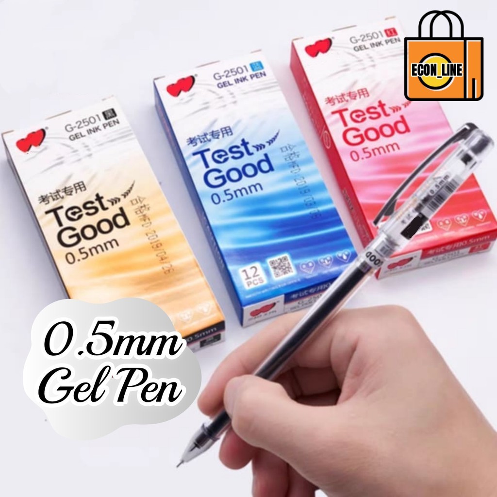 (12pcs/box) 0.5mm Gel Ink Pen Test Good For Office School Exam Use ...
