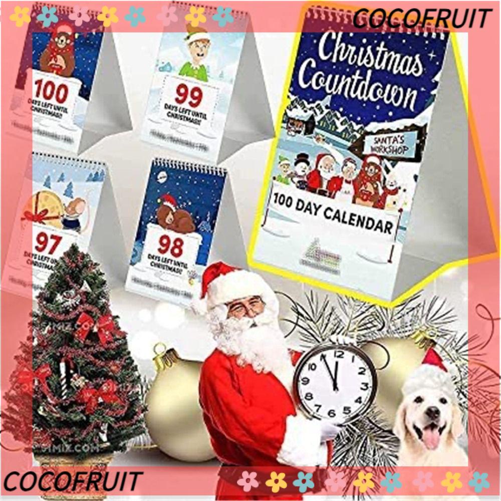 COCOFRUIT Christmas Advent Calendar, Tear Desk Snowmen Countdown