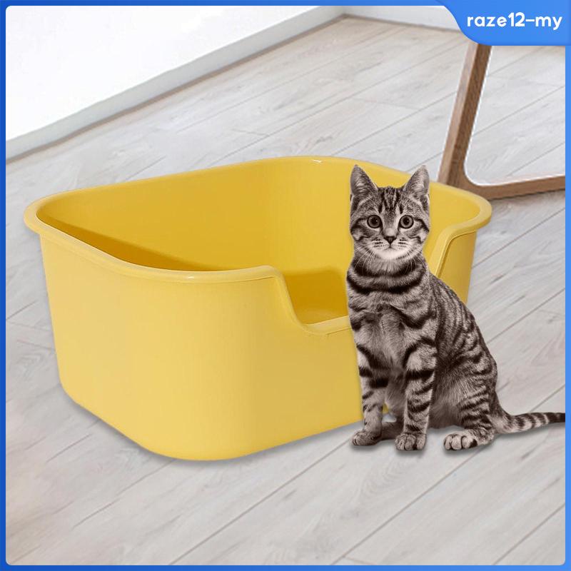 [RazecaMY] Open Top Pet Litter Tray Cat Litter Basin with High Sides