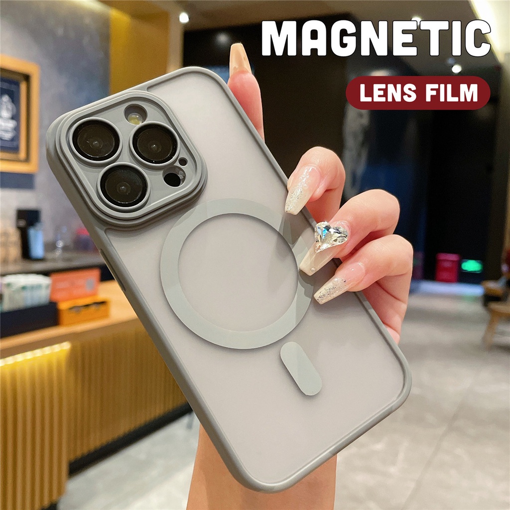 Luxury Matte Magnetic Phone Case For iPhone 16 15 14 13 12 11 Pro Max ...