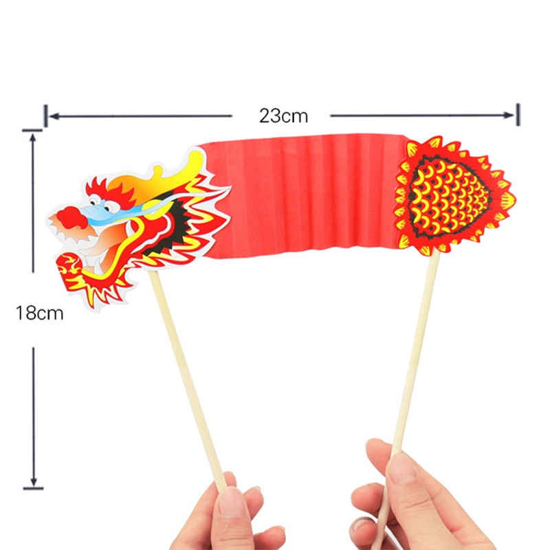 【tuilieyfish】 DIY Paper Dragon Craft Material Chinese New Year DIY ...