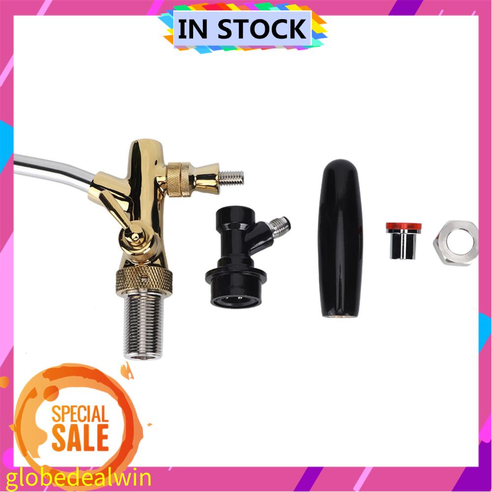 Globedealwin Stainless Steel Adjustable Beer Faucet Tap with Ball Lock