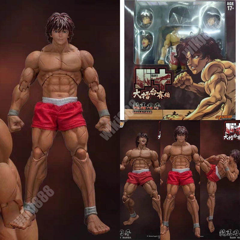 ST 1/12 Storm toys BAKI HANMA Change Face Anime Articulado Action