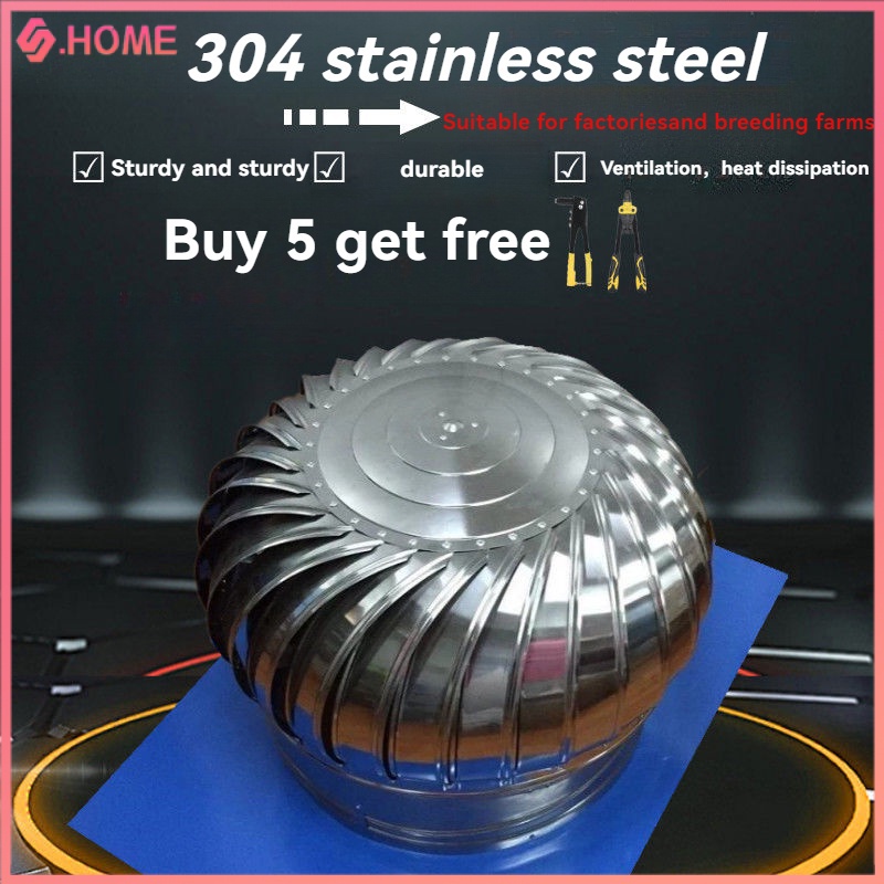 304 stainless steel unpowered hood wind ball farm factory building flue