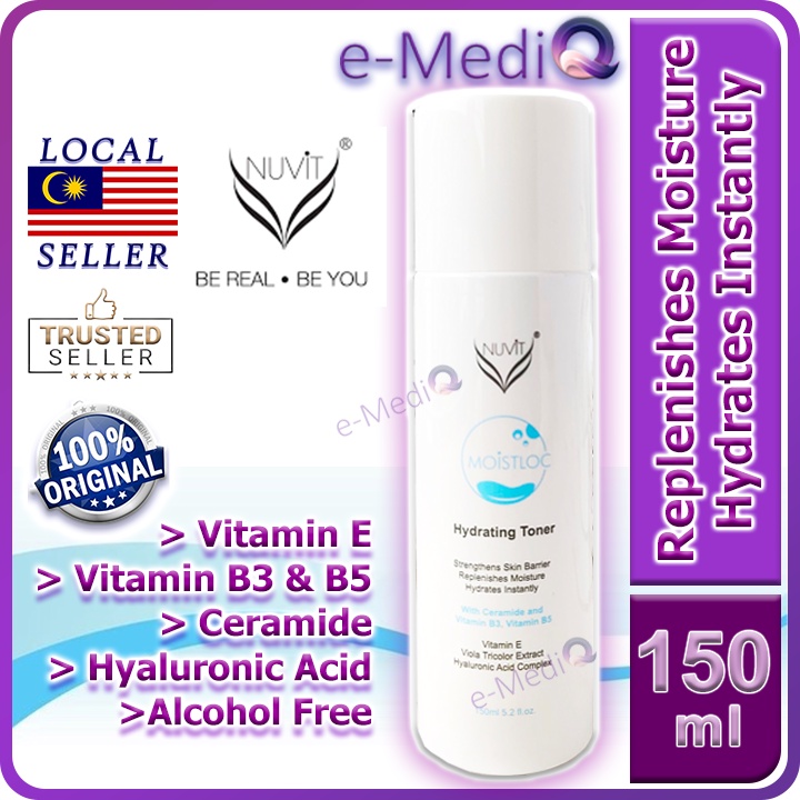 Nuvit MoistLoc Hydrating Toner 150ml [Moisturize | Hydration | Vitamin ...