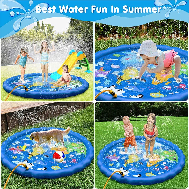 Spider-Man 36" Water Spray Mat - Official Marvel Licensed Backyard Splash Pad For Kids