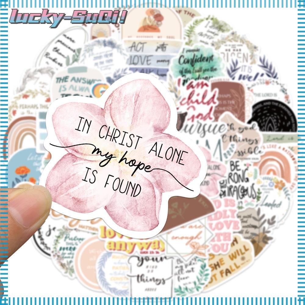 LUCKYSUQI 100 Pcs Christian Stickers, Multipurpose Pvc Bible Verse