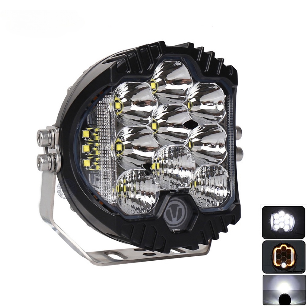 5'' 7 Inch White LED Work Light W/ DRL Car Driving LED Light Bar Fog ...